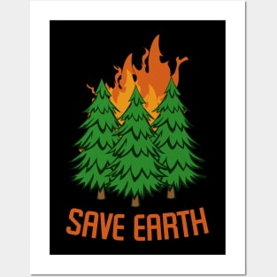 Save Earth, Rescue Animals for men women dad mom T-Shirt Posters and Art